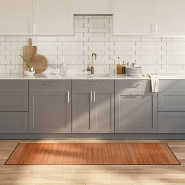 vidaXL Matta rektangul&auml;r brun 70x200 cm bambu