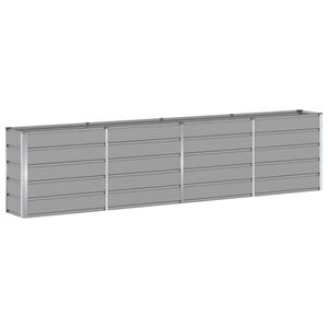 vidaXL Planteringsk&auml;rl Ljusgr&aring; 320 x 40 x 75 cm St&aring;l