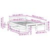 vidaXL Sängram utan madrass vit 120x190 cm massiv furu