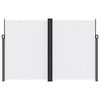 vidaXL Infällbar sidomarkis vit 220x1000 cm