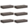 vidaXL F&ouml;rvaringsl&aring;da 6 st Non-woven tyg 90 x 48 x 15 cm 64,8 L Gr&aring;
