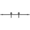 vidaXL Skjutd&ouml;rrsbeslag 183 cm st&aring;l svart