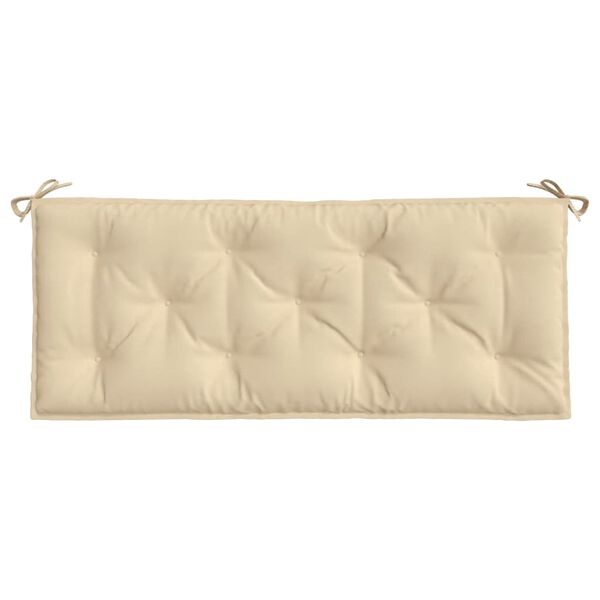 vidaXL B&auml;nkdyna f&ouml;r tr&auml;dg&aring;rden beige 120x50x7 cm oxfordtyg