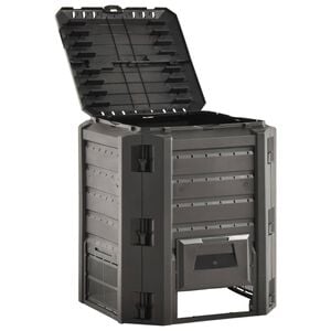 vidaXL Kompostl&aring;da svart 380 L