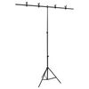 vidaXL T-stativ svart 151x60x(70-200) cm