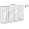 vidaXL Gabioner b&aring;gformade 11 st 300x50x180/200 cm galvaniserat j&auml;rn