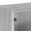 vidaXL Sidoskåp med glasdörrar grå sonoma 68,5x37x35 cm