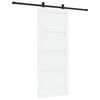 vidaXL Skjutd&ouml;rr Vit och svart 83 x 202 cm Massiv furu