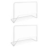 vidaXL Fotbollsm&aring;l 2 st med n&auml;t 182x61x122 cm st&aring;l vit