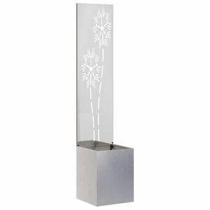 vidaXL Tr&auml;dg&aring;rds integritetssk&auml;rm Silver 32 x 150 cm Rostfritt st&aring;l