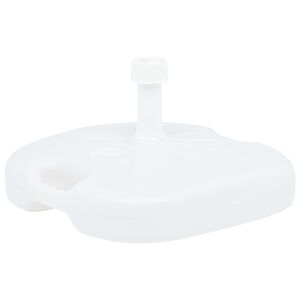 vidaXL Parasollfot sand/vattenfylld 16 L vit plast