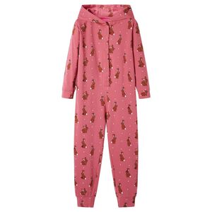 Barnpyjamas med huva gammelrosa 116