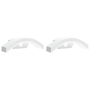 vidaXL Utomhusv&auml;gglampor LED med sensorer 2 st vit gjuten aluminium