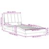 vidaXL Bed Frame without Mattress "Hanko" Dark Grey 100x200cm Fabric