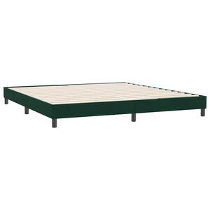 vidaXL S&auml;ngram utan madrass m&ouml;rkgr&ouml;n 180x220 cm sammet