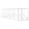 vidaXL Hundg&aring;rd f&ouml;r utomhusbruk silver 2x10x2 m galvaniserat st&aring;l
