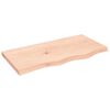 vidaXL B&auml;nkskiva f&ouml;r badrum 80x40x(2-4) cm obehandlat massivt tr&auml;