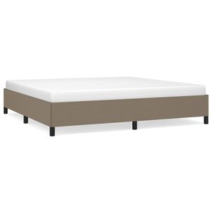 vidaXL S&auml;ngram utan madrass taupe 200x200 cm tyg