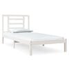vidaXL S&auml;ngram utan madrass vit 90x190 cm massiv furu