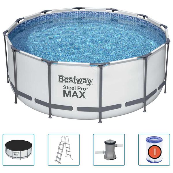 Bestway Pool Steel Pro MAX rund med tillbeh&ouml;r 366x122 cm