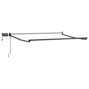vidaXL Elektrisk utdragbar markisram Antracit 2,5 x 2 m Aluminium