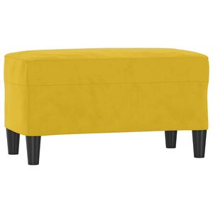 vidaXL B&auml;nk gul 70x35x41 cm sammet