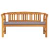 vidaXL b&auml;nk med kudde Naturlig Olja Ytbehandling 157 x 46 x 82,5 cm