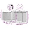 vidaXL Hundg&aring;rd med tak silver 3x6x2,5 m galvaniserat st&aring;l