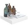 vidaXL Sv&auml;vande v&auml;gghyllor 2 st vit h&ouml;gglans 23x23,5x3,8 cm MDF