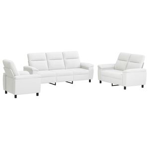 vidaXL Soffset 3 st Vit Tyg