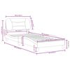 vidaXL Bed Frame without Mattress "Hvar" Blue 90x190 cm Fabric