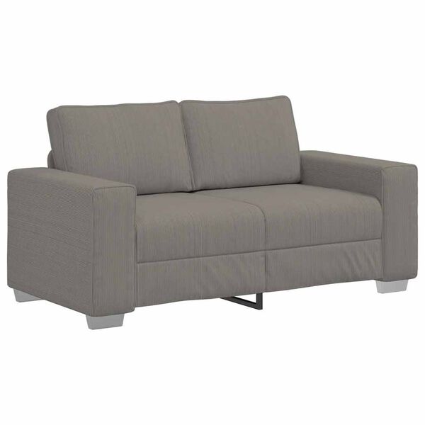 vidaXL Loveseat soffa ljusgr&aring; 120 cm manchestertyg
