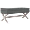 vidaXL F&ouml;rvaringspall m&ouml;rkgr&aring; 110x45x49 cm tyg