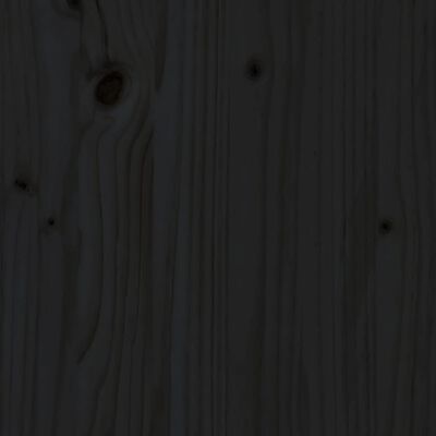 vidaXL Sängram svart massivt trä 120x190 cm 4FT