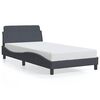 vidaXL Bed Frame "Dover" Dark Grey 100x200 cm Velvet
