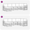 vidaXL Sektionsoffgrupp 7 pcs Naturlig och Beige Massivt Akaciatr&auml;
