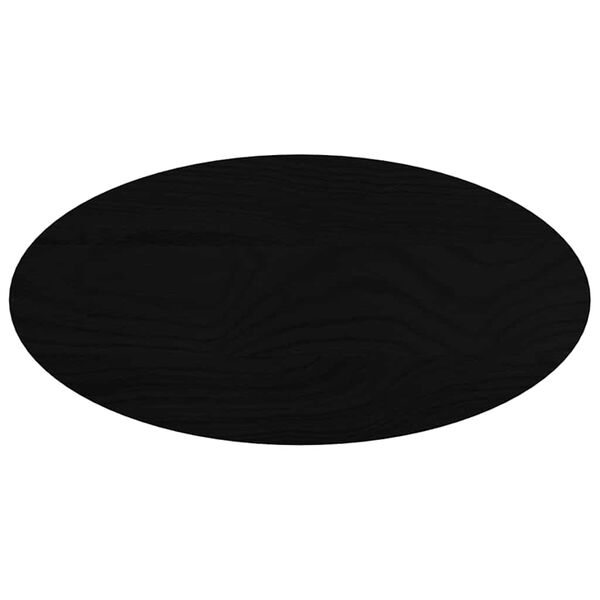 vidaXL Bordsskiva mörkbrun 80x40x2 cm massiv ek oval