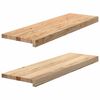 vidaXL Trappstegsmattor 2 pcs obehandlad 80x30x2 cm massiv ek