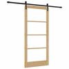 vidaXL Skjutd&ouml;rr ORKDAL Naturf&auml;rg 93 x 202 cm Massivt talltr&auml; och glas