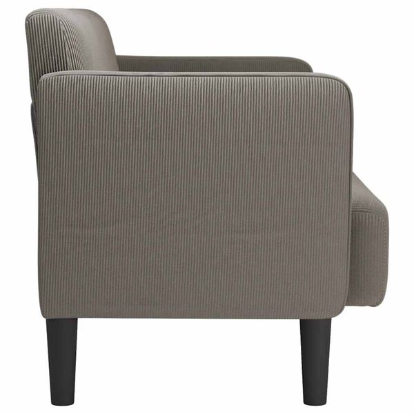 vidaXL Loveseat soffa ljusgr&aring; 109 cm manchestertyg