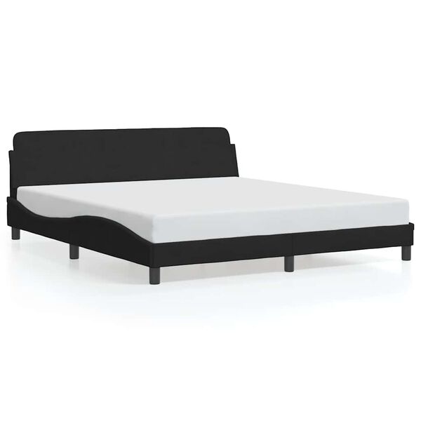 vidaXL Bed Frame "Dover" Black 180x200 cm Velvet