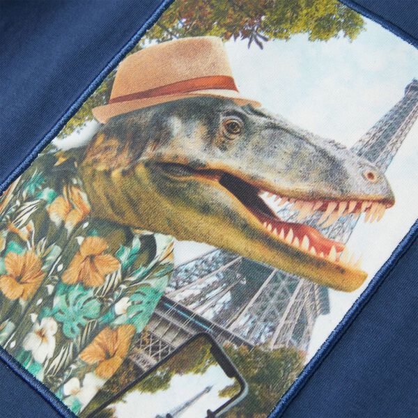 T-shirt f&ouml;r barn m&ouml;rkbl&aring; 116