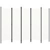 vidaXL Rumsavdelare 5 paneler vit 250x180 cm