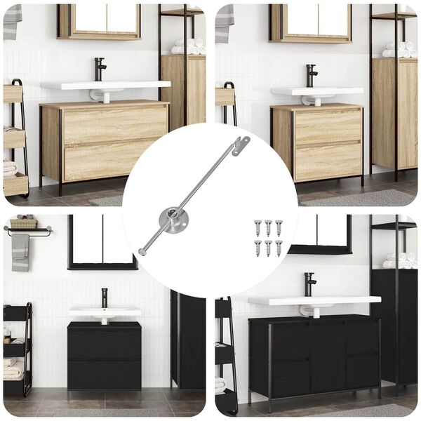 vidaXL Dragst&aring;ngsg&aring;ngj&auml;rn 12 pcs Silver 190 mm J&auml;rn