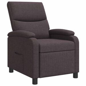vidaXL Recliner M&ouml;rkbrun Tyg