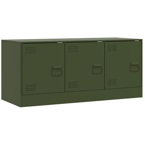 vidaXL TV-sk&aring;p olivgr&ouml;n 99x39x44 cm st&aring;l