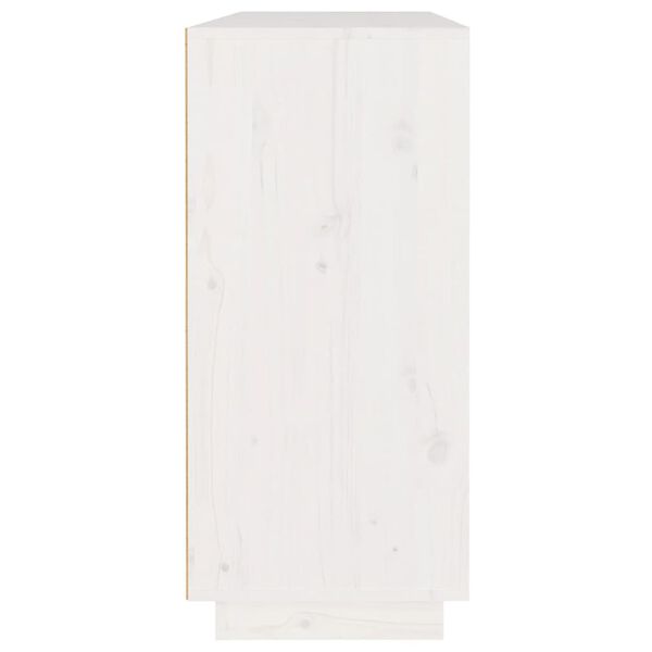 vidaXL Sk&auml;nk vit 110x34x75 cm massiv furu