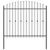 vidaXL Spikestaket ASTEN 200 x 200 cm Pulverlackerat st&aring;l Svart