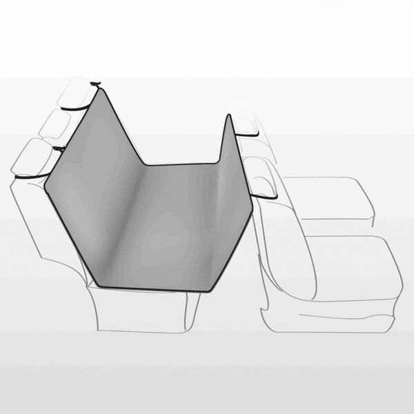 TRIXIE Baks&auml;tesskydd f&ouml;r hundar 160x145 cm ljusgr&aring;