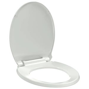 vidaXL Toalettsits mjuk st&auml;ngning oval vit